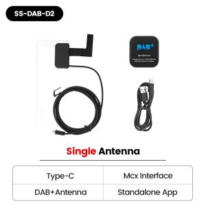 Dab Antenna Radio GPS Receiver Digital DAB+ Adapter Tuner Box Amplified for Android Car Units Independent APP Type-C Interface