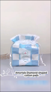 AMORTALS Korea Cotton Pad (150 Pcs) 尔木萄化妆棉 纯棉缷妆巾棉片 湿敷省水脸部专用卸妆棉 Makeup Remover Water-Saving Wet Compress Face Double-Sided Thickened Style Disposable