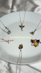 MILLENNE Multifaceted Baltic Amber Triangle Composition Silver Pendant with 925 Sterling Silver (MLP-01)