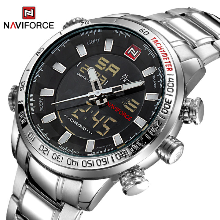 NAVIFORCE Fashion Sport Chronograph Watch for Men Military Waterproof ...