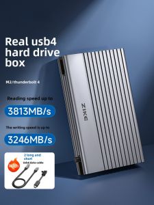 Zike Usb4 Hard Disk Box NVMe Solid State Hard-Disk Cartridge M2 Compatible with USB3.0 Lightning 4 Movable Hard Disk Box