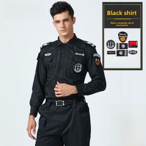 NUDO | Neng Shield Security Uniform Long Sleeve Spring Autumn Set Mens Property Special Training Shirt Polyester Cotton Blend