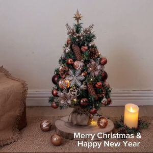 iDS Christmas Tree Ornaments Desktop Tabletop Christmas Tree Small Christmas Tree Battery Operated LED Lights Gift 35cm 45cm 50cm 55cm 60cm