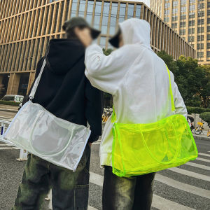 PVC Clear Travel Duffel Bag Waterproof Gym Yoga Tote Bag Outdoor Camping Hiking Beach Swimming Handbag Large Wash Satchel