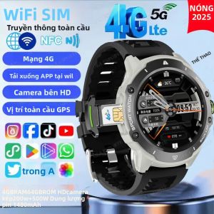 Đồng Hồ Thông Minh 4G/5G Màn Hình AMOLED 1.43 Inch Hỗ Trợ Mạng 5G Toàn Diện Android IOS Gọi Video HD GPS WIFI Tích Hợp Camera TikTok Và Theo Dõi Sức Khỏe