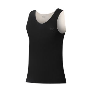 MiiOW | Mens Thickened Down Silk Warm Vest Autumn Winter Fleece Lined Base Layer Shirt Thermal Underwear Top Simple Style Youth