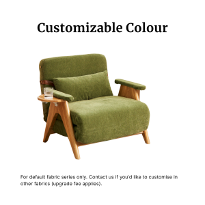 Cozylant Corona Fodable Sofa/Sofa Bed for Living Room / White Grey / Lazy Sofa for Study Room / Pet Friendly Fabric Multifunctional 1 Seater Sofa