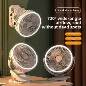 LIWAN | Desk And Outdoor Clip Fan With LED Light USB Powered
