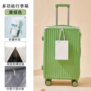 New PC Universal Wheel Luggage Korean Style Travel Suitcase Mens Womens Carry-On Bag Double Layer Explosion-Proof Password Box