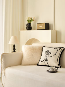 Áo Gối Nhung Lông Cáo Sang Trọng Áo Gối Ghế Sofa Phòng Khách Áo Gối Lưng Giường Không Có Lõi Áo Gối Đơn Giản PP Cotton Mùa Đông Có Thể Tháo Rời