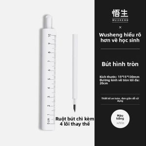 MONLEYTA | Bút chì vẽ tròn kim loại có thể điều chỉnh độ dày cao cấp dùng cho học sinh trung học cơ sở và trung học phổ thông Bút chì thay thế an toàn