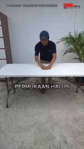 Meja Lipat Jualan Portable 181cm Meja Makan Meja Komputer Serbaguna Indoor Outdoor 181 cm SUNC TOOLS