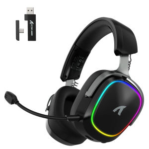 ATTACK SHARK | ATTACK SHARK G800 Wireless Gaming Headset 1000 mAh Detachable Mics Aluminum Alloy Frame 3D Surround Sound 20ms Low Latency