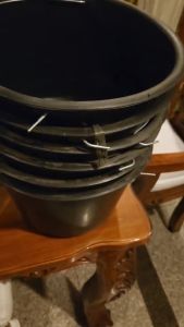 PVC Cement Pail With Handle PVC Garden Pot Heavy Duty Cement Bucket For Construction 12 14