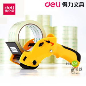 Deli 803 Carton Sealer Express Packaging Tape Dispenser 6cm Transparent Tape Cutter Handheld Warehouse Packaging Tool