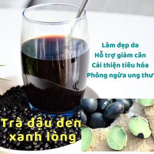 TRÀ (đỗ đen )1kg ĐẬU ĐEN XANH LÒNG RANG SẴN ( đóng túi zip/hút chân không)