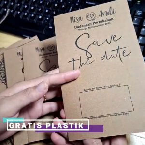 100 Undangan Pernikahan Khitanan Sabuk Motif Sudah Berukut Plastik & Label Nama