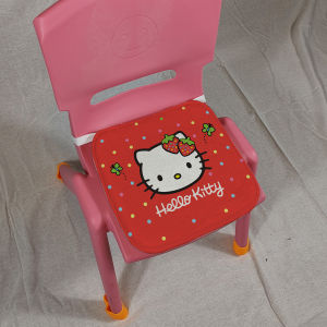 Eco-Friendly Real Wood Chair Cushion Cartoon Pink Girl Kindergarten Student Small Seat Pad Children Home Decorative Throw Pillow