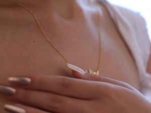 Kl 085 kalung nama custom lapis emas bisa buat namamu sendiri dan murah anti karat