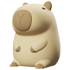 Indoor Night Light with Capybara Shape USB Charging 2 Brightness Settings for Kids and Adults