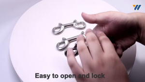 Kait Snap Bolt Diving Premium Quick Draw Clip 316 Stainless Steel 90-100mm Untuk Peralatan Selam Outdoor Adventure