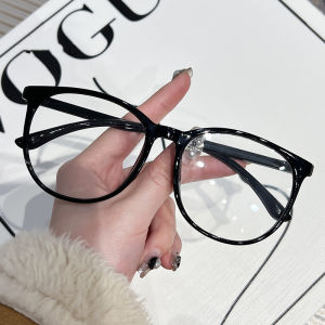 Large Frame Anti Blue Light and Anti Radiation Myopia Glasses PC Frame Trendy Transparent Lenses