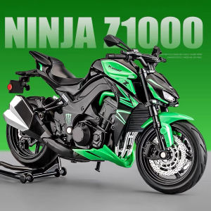 1:12 Scale Kawasaki Z1000 Alloy Motorcycle Model Diecast Car Sound Light Car Lovers Collection Kids Birthday Gift Metal Boys Toys