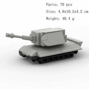Miniature Building Blocks War E100 German Mini Super-Heavy Tank Battle Assembling Small Particles Kids Model
