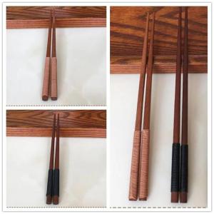 1 Pcs 23.5CM Handmade Japanese Natural Chestnut Wood Chopsticks Value Gift Chinese Food Tie Line