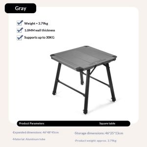 Lohascamping Folding Camp IGT Table 1.5 Unit Lightweight Backpack Roll Table Expand Adjustable Leg Desk Desktop Burner BBQ Table
