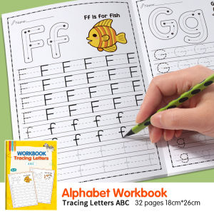 Tracing Letters A-Z Uppercase and Lowercase Writing and Coloring Workbook Preschool English Learning Montessori