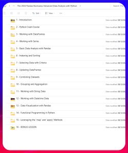 VIDEO TUTORIAL The 2024 Pandas Bootcamp Advanced Data Analysis with Python