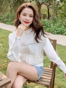 WANGGONGZHU | Womens Short Hooded Sun Protection Clothing Breathable Simple Style Summer 2025 New Arrival Small Size Loose Fit Casual