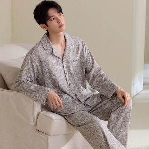 Áo Ngủ Nam Dài Tay Cotton Nguyên Chất Kẻ Sọc FENTENG CARE Thoải Mái Mặc Ở Nhà Mùa Xuân Thu Quần Áo Trẻ Em