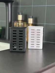 1/2 PCS Bathroom Wall Mounted Toothbrush Holder No Drilling Storage and Organizing Rack Multifunctional Toothpaste Storage Box