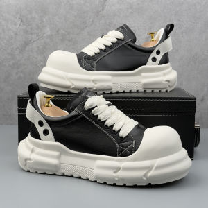 Trendy Mens Shoes Big Head Low Cut Thick Bottom Dad Sneakers Ugly Cute Bread Shoes Casual Board Shoes for Youth in 2025