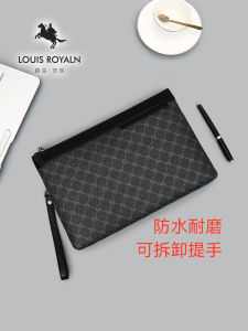 Túi Xách Nam Louis Noble Túi Xách Thời Trang Dung Tích Lớn Túi Xách Da PU Mềm Có Khóa Kéo Túi Xách Cầm Tay Hình Phong Bì