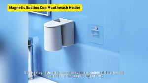 Wall-mounted Household Magnetic Mouthwash Cup Brushing Cup Simple Wash Cup Set Toothbrush Storage Box Couple Toothbrush Cup