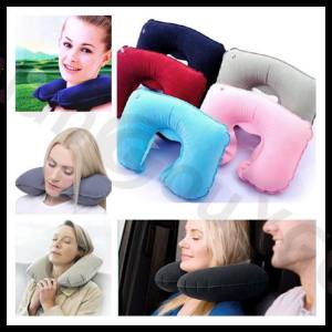 Inflatable U-Shaped Travel Pillow Portable Airplane Neck Support Outdoor Camping Hiking Gear Sleeping Bag Accessories