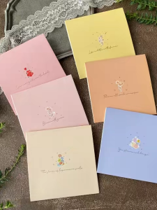 Creative flower greeting card 3D pop-up envelope blessing Festivals birthdays couples friends gifts