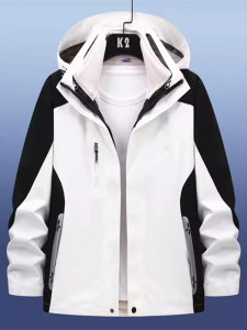 Three-in-One Upgrade Version Outdoor Mens Waterproof Workwear Jacket Windproof Breathable Fleece Lined Two-Piece Suit for Autumn Winter Spring