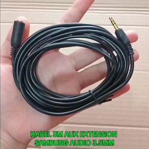 V188 ORI KABEL 3M AUX EXTENSION SAMBUNG AUDIO 3.5MM PERPANJANGAN 3 METER AUDIO PANJANG MALE TO FEMAL