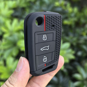 Car Silicone Key Case Cover for VW Volkswagen Golf 7 MK7 Tiguan MK2 T-roc T-cross Skoda Octavia Kodiaq Karoq Seat Ateca Leon Fob