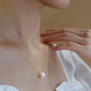 Aurora Pure Silver Natural water Pearl Pendant Clavicle Chain Necklace for Women UBY Original Design Fashion Jewelry Gift