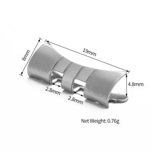 For Seiko SKX007 SKX009 Stainless Steel Strap Connector 18/19/20/21/22/24mm for Oyster Jubilee Curved End Link Band 2pcs Adapter