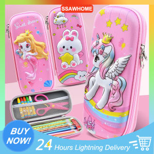 3D Cloth Stationery Boys And Girls Cartoon Spaceman Pencil Case Cute Storage Pen Box Pen Bag Stationery Pouch School Supplies Pencil Case Unicorn Creative 3D High Capacity
