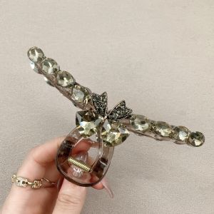 2024 New Acrylic Butterfly Knot Hair Clip Large Size Womens Shark Tail Hair Clip Stylish Korean Style Hair Accessories
