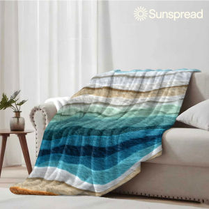 Felt Mountain Wave Soft Warm Flannel Blanket Lightweight Cozy Christmas Halloween Home Decor Room