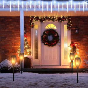 Solar Flame Lamp Outdoor Waterproof Christmas Decoration for Yard