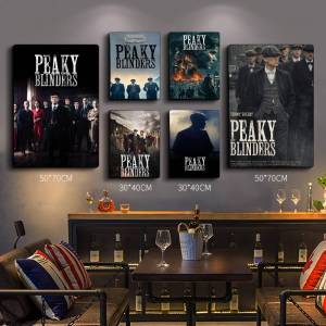 TV Drama Peaky Blinders Anime Posters Sticky Whitepaper Sticker DIY Room Bar Cafe Kawaii Room Decor